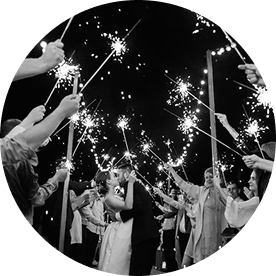 Sparklers at night